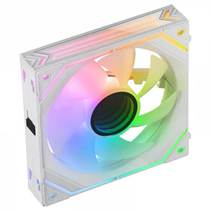 Mars Gaming MF-LINKFINITY Ventilador Modular PWM - Iluminacion Infinity Mirror 360° - Conexion Modular LINKFINITY - Control ARGB Dinamico - Color Blan