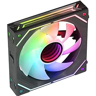 Mars Gaming MF-LINKFINITY Ventilador Modular PWM - Iluminacion Infinity Mirror 360° - Conexion Modular LINKFINITY - Control PWM - Instalacion Sencilla