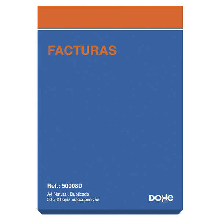 Dohe Talonario Facturas - 100 Hojas - Papel Autocopiativo - Tamaño A4 1