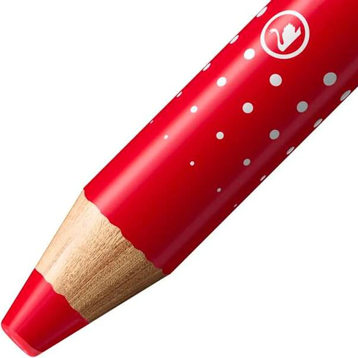 Stabilo MARKdry Marcador para Pizarra - Mina XXL de 10mm - Madera 100% Certificada PRFC - Color Rojo 1