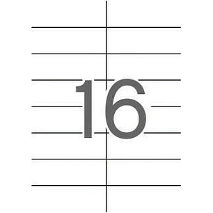 Apli Etiquetas Blancas Permanentes 105.0 x 37.0mm 25 Hojas