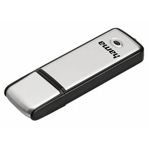 Hama Fancy Memoria Pendrive USB 2.0 con Tapa - 16GB de Capacidad - 10Mb/s de Transferencia - Aluminio Cepillado - 20x68x8mm - Color Negro y Plata