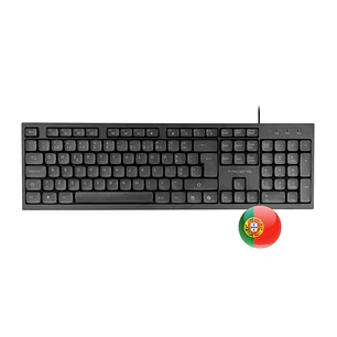 Tacens Anima AK02 Teclado Completo - Cable 1.3m - Disposicion Portuguesa QWERTY PT - Teclas Silenciosas de Perfil Bajo - Accesos Directos Multimedia e
