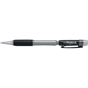 Pentel Fiesta II Portaminas HB 0.7mm con Goma - Incluye 2 Recargas - Grip de Goma - Diseño Ergonomico - Color Negro