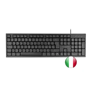 Tacens Anima AK02 Teclado Completo - Cable 1.3m - Disposicion Italiana QWERTY IT - Teclas Silenciosas de Perfil Bajo - Accesos Directos Multimedia e I