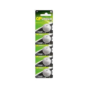 GP Lithium Pack de 5 Pilas Litio de Boton CR2430 3V