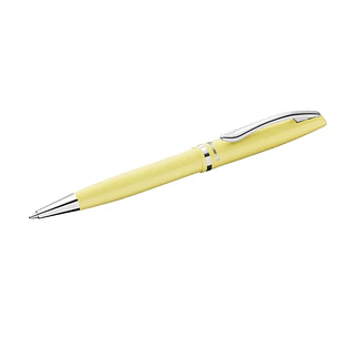 Pelikan Jazz Pastel Boligrafo con Mecanismo de Giro - Punta Mediana - Cuerpo Lacado - Recargable - Color Amarillo Pastel
