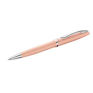 Pelikan Jazz Pastel Boligrafo con Mecanismo de Giro - Punta Mediana - Cuerpo Lacado - Recargable - Color Melocoton Pastel