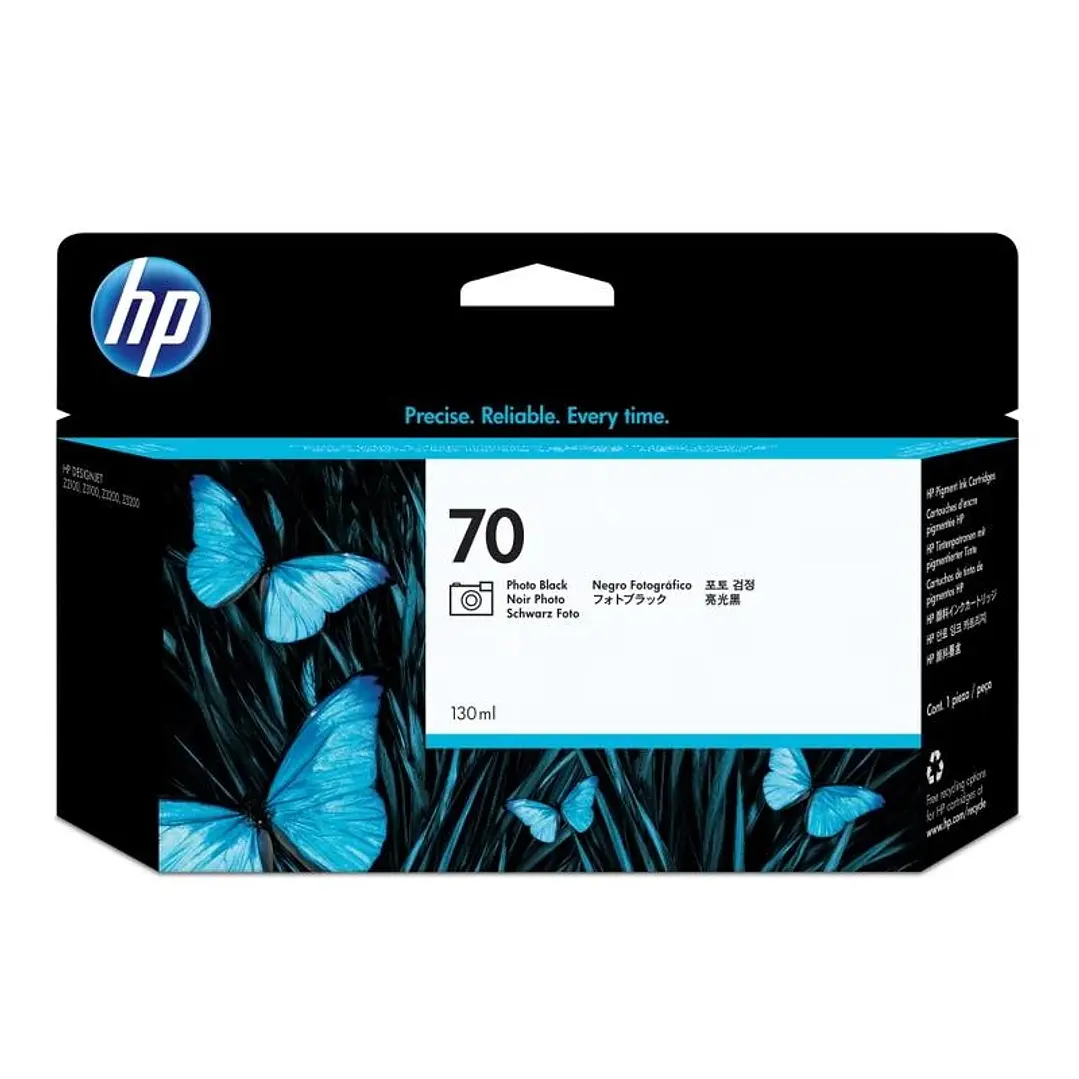 HP Cartucho 70 Negro Foto 1