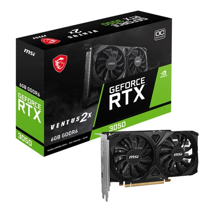MSI VGA NVIDIA RTX 3050 VENTUS 2X E 6G OC DDR6 1