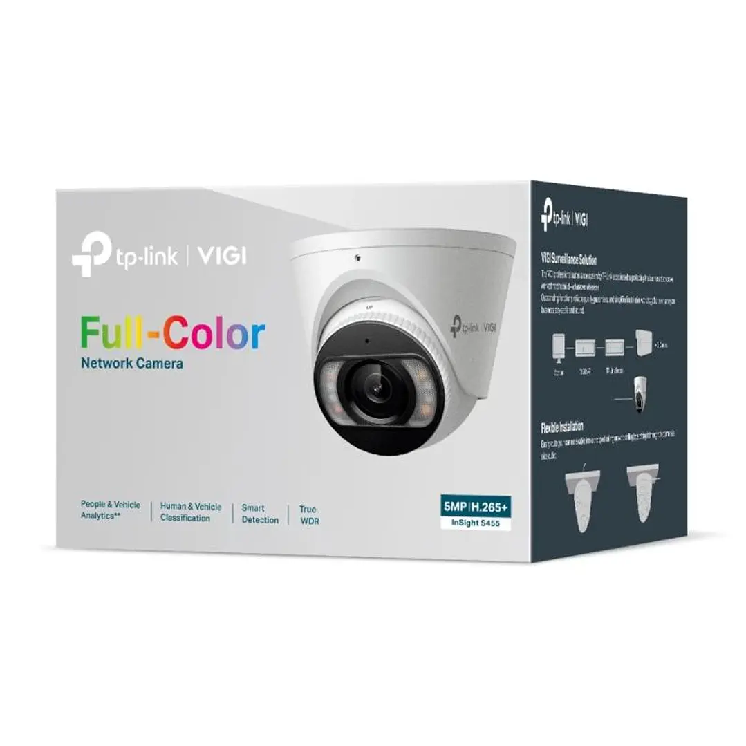 VIGI S455(4mm) Cámara NW Turret 5MP Full-Color 4