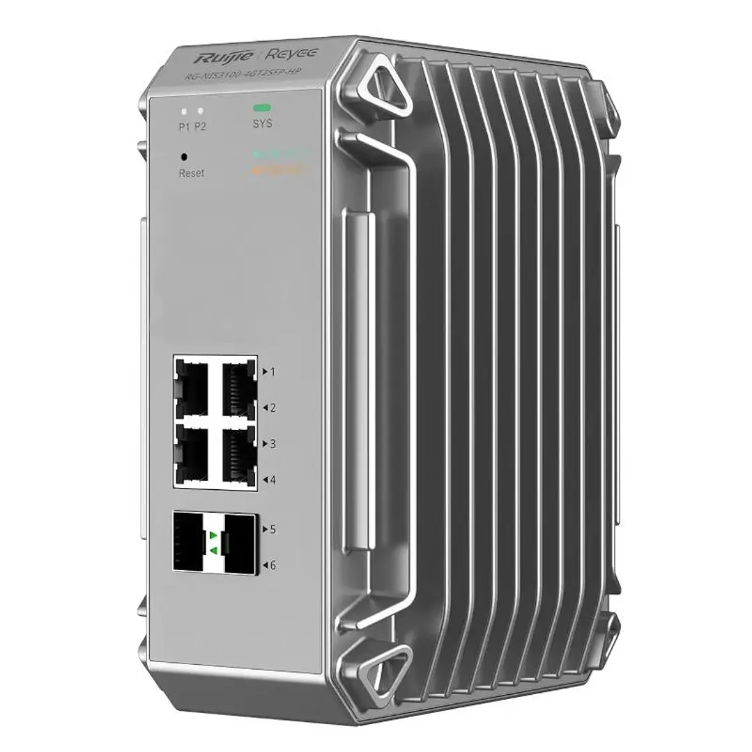Reyee L2 Industrial Managed Switch, 4-Port RJ45 Gi 1