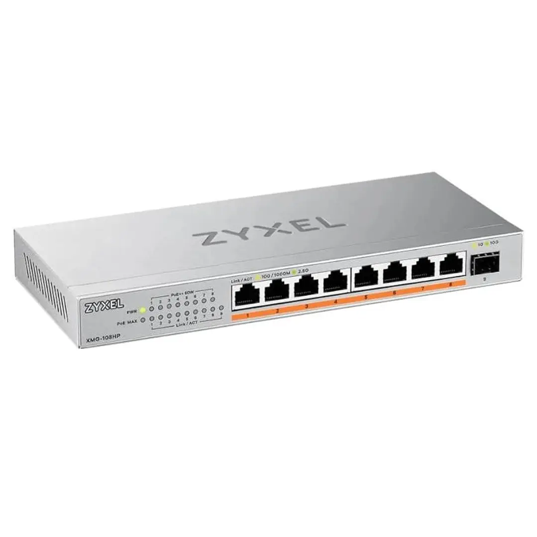 Zyxel XMG-108 Switch 5x2,5G 1 SFP+ PoE++ Desktop 1