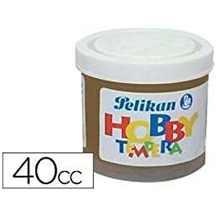 Pelikan Tempera Escolar Frasco 40ml - Ideal para Proyectos Escolares - Facil de Lavar - No Toxica - Color Siena Tostada