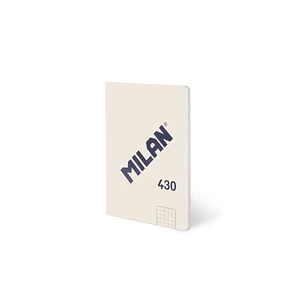 Milan 430 Libreta Encolada Formato A6 Cuadricula 5x5 - 48 Hojas de 95 gr/m2 - Microperforado - Tapa Blanda - Color Beige