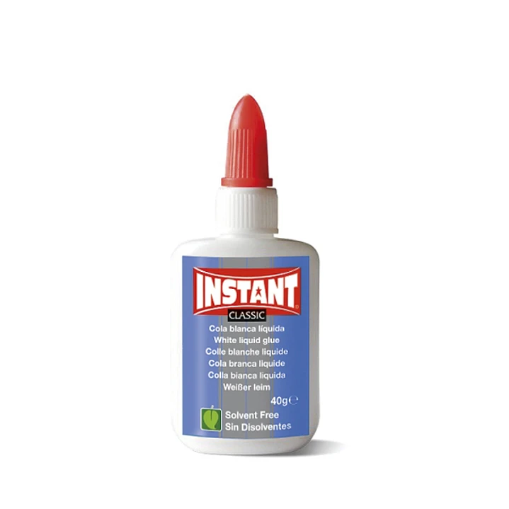 Instant Classic Cola Blanca 40gr - Apto para Uso Infantil y/o Domestico - Sin Disolventes - Color Blanco 1