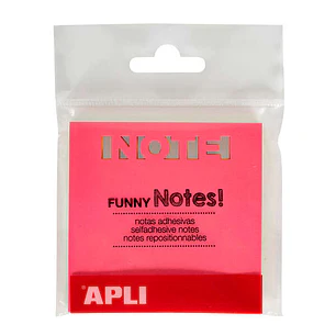 Apli Notas Adhesivas Troquelado Note 75x75mm Bloc 75 Hojas - 3 Colores Surtidos Fluorescentes - Ultra Adhesivas - Color Surtido