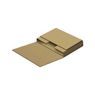 Dohe Estuches de Envio Automontables de Embalaje - Carton Marron de Canal - Solapas Ajustables - Multiples Pliegues - Facilita Adaptar Tamaño Del Obje