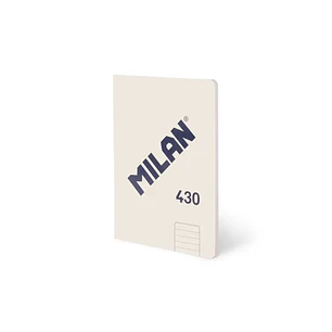 Milan 430 Libreta Encolada Formato A5 Pautado 1 Linea 7mm - 48 Hojas de 95 gr/m2 - Microperforado - Tapa Blanda - Color Beige