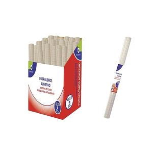Bismark Rollo de Polipropileno 1.5x0.33m - Autoadhesivo - Cuadricula de Precision - Transparente