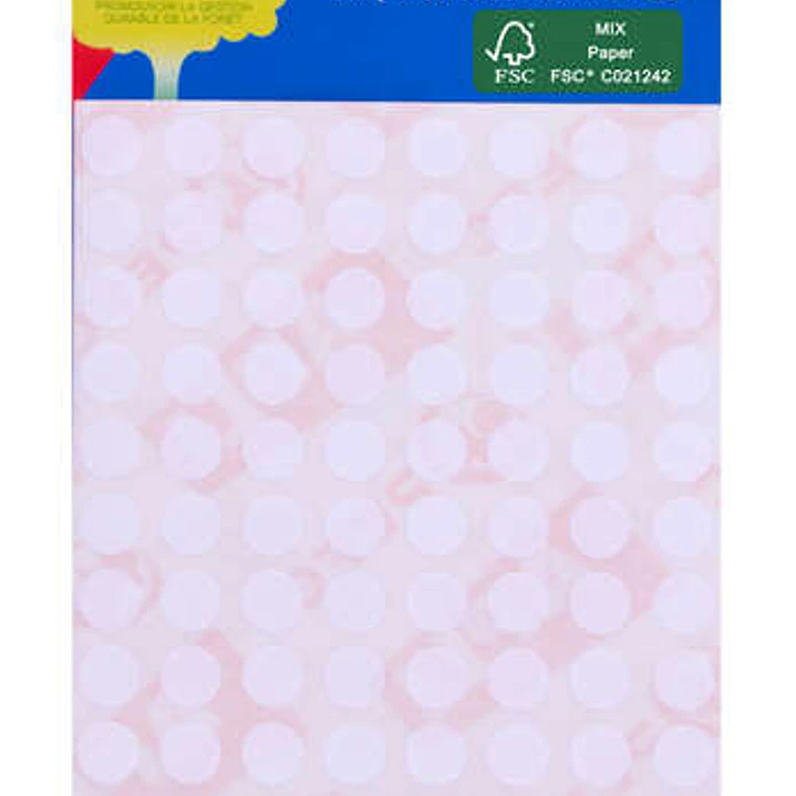 Apli Minibolsa de 480 Etiquetas Redondas Ø 8.0mm - 5 Hojas por 96 Etiquetas - Adhesivo Permanente - Color Blanco 1