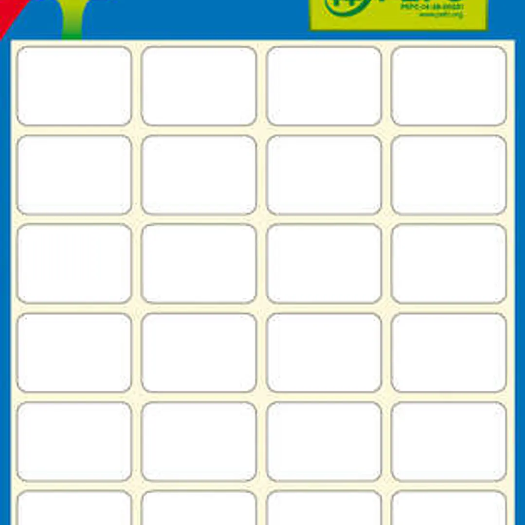 Apli Etiquetas Minibolsa Blancas 81.0 x 110.0mm 6 Hojas 1