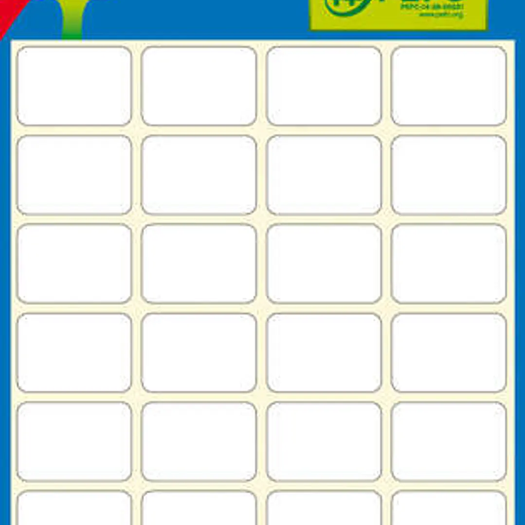 Apli Etiquetas Minibolsa Blancas 53.0 x 100.0mm 6 Hojas 1
