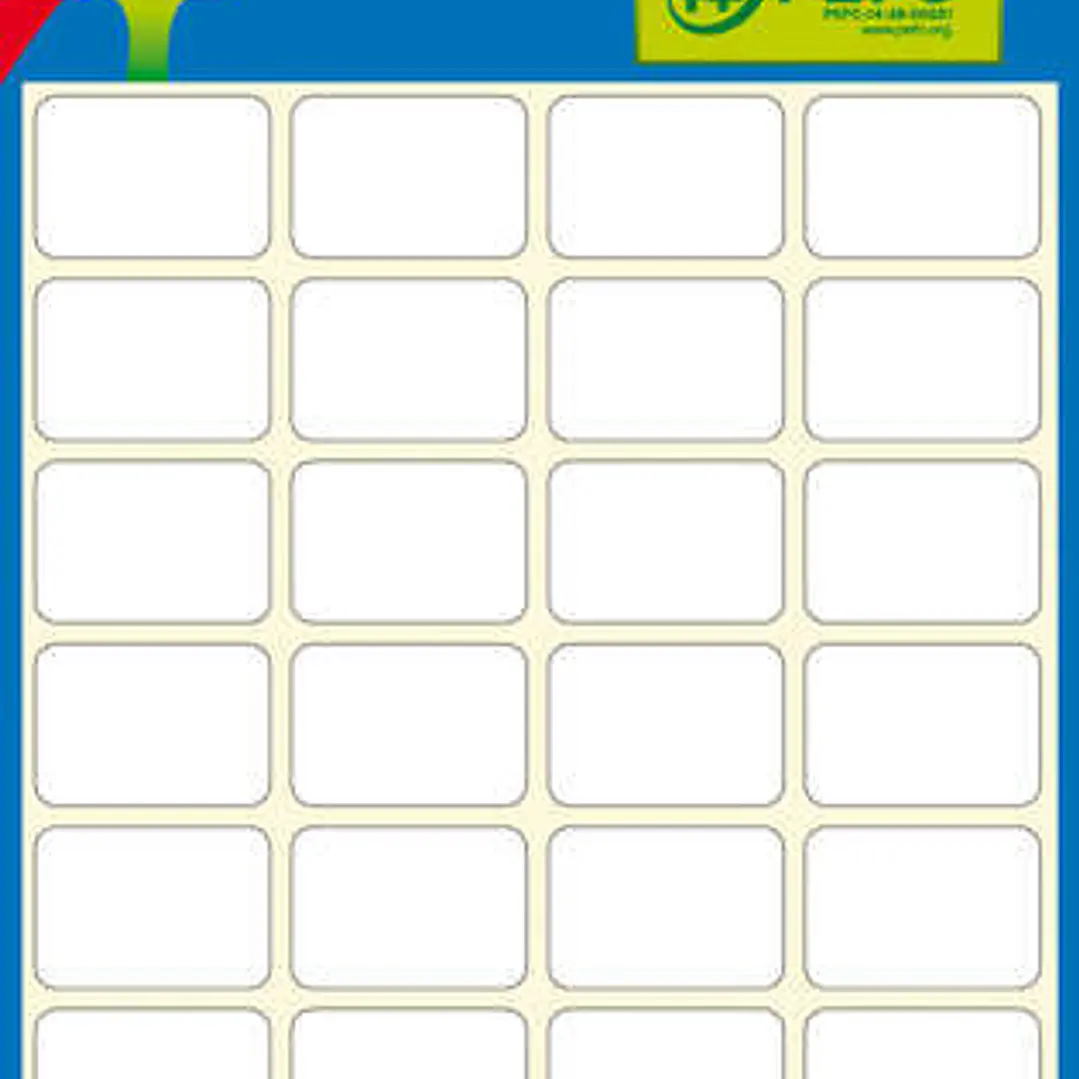 Apli Etiquetas Minibolsa Blancas 38.0 x 102.0mm 6 Hojas 1
