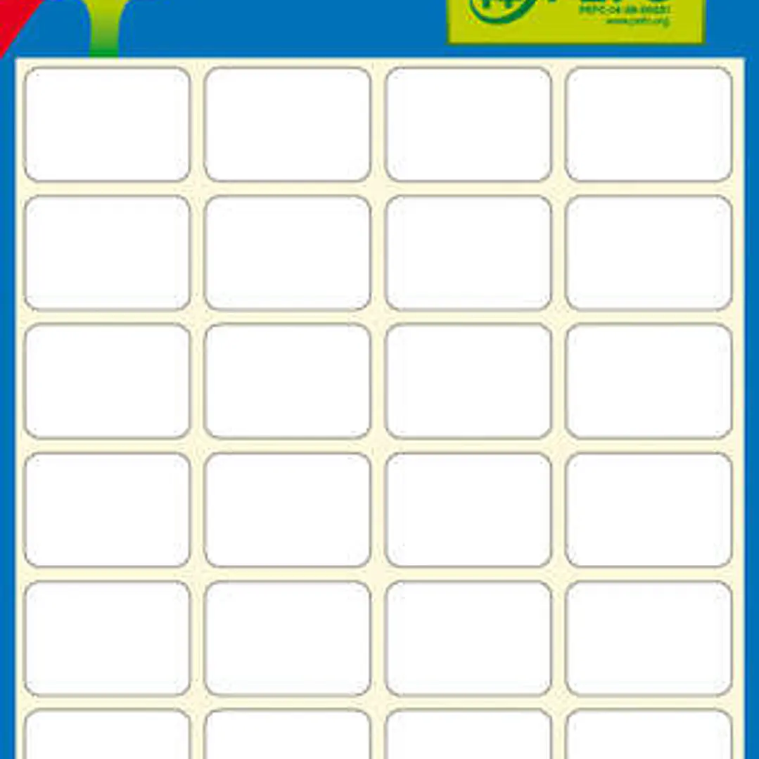 Apli Etiquetas Minibolsa Blancas 10.0 x 16.0mm 6 Hojas 1