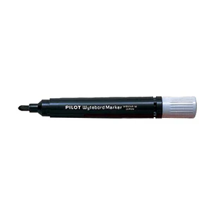 Pilot Rotulador para Pizarra Blanca - Punta Redonda de 4mm - Trazo de 1.8mm - Recargable - Tinta con Base de Alcohol - Borrable en Seco - Color Negro