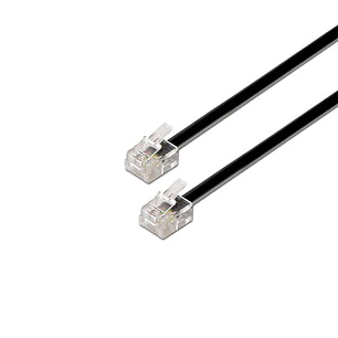 Aisens Cable de Telefono 6P4C - M-M - 2.0m - Color Negro