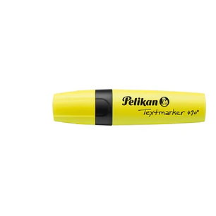 Pelikan Textmarker 490 Marcador Fluorescente - Blister - Ergonomico - Base de Agua - Punta Biselada con 3 Anchos de Trazo - Color Amarillo