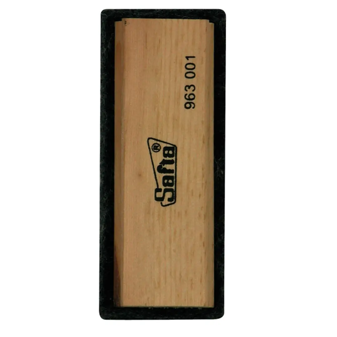 Safta Borrador para Pizarra - Fieltro de Alta Calidad - Ergonomico - Limpieza Efectiva - Mango de Madera - 110x45x35mm - Color Madera Claro 1