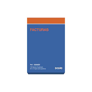 Dohe Talonarios Preimpresos a Dos Tintas en Papel Autocopiativo - 100 Hojas - Octavo Natural - Duplicado