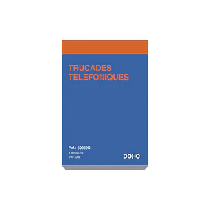 Dohe Talonarios Preimpresos a Dos Tintas - Octavo Natural - Sencillo