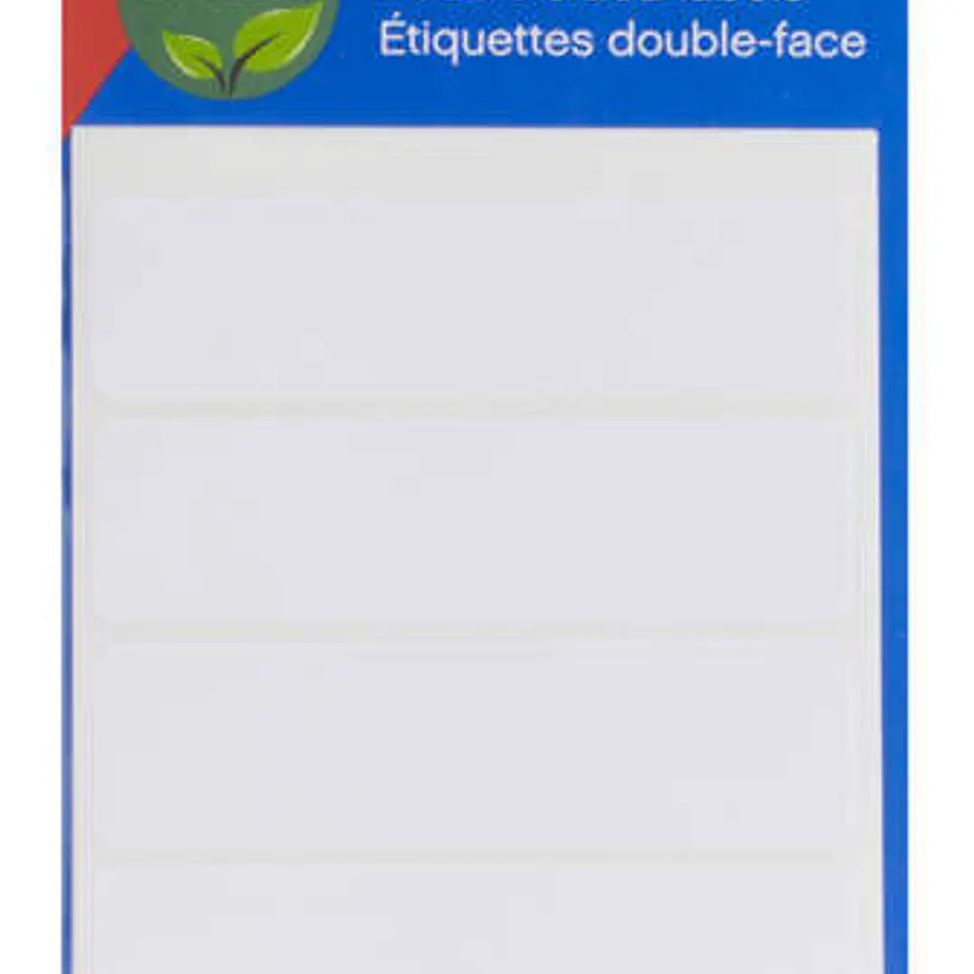 Apli Pack de 50 Etiquetas 20x75mm - 5 Hojas con 5 Etiquetas por cada Lado - Adhesivo Permanente - Menos Residuos - Color Blanco 1