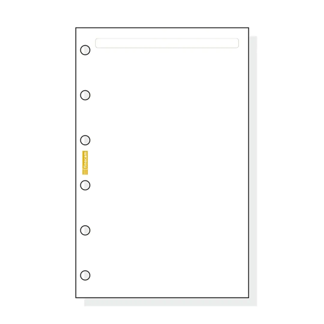 Finocam C242 Notas de Recambio para Agendas Classic - Liso - Formato 602 - 73x114x5mm - Color Blanco 1