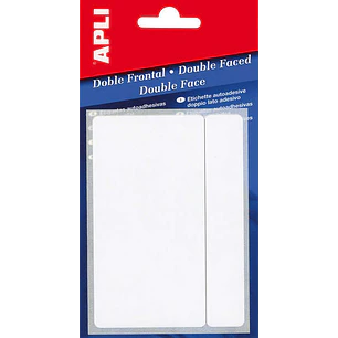 Apli Etiquetas Doble Frontal Blancas 10.0 x 16.0mm
