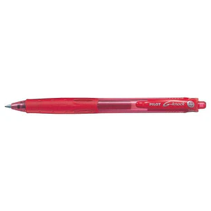 Pilot Boligrafo de Gel G-Knock - Recargable - Fabricado con Plastico Reciclado - Punta de Bola 0.7mm - Trazo 0.32mm - Color Rojo