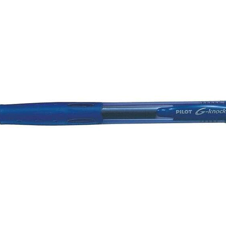 Pilot Boligrafo de Gel G-Knock - Recargable - Fabricado con Plastico Reciclado - Punta de Bola 0.7mm - Trazo 0.32mm - Color Azul 1