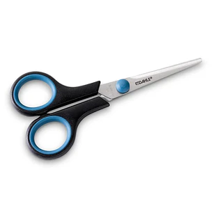 Dahle 54415 Office Comfort-Grip Tijeras de Acero Templado 14cm - Modelo Especial para Zurdos - Hojas Afiladas - Mangos Revestidos de Goma