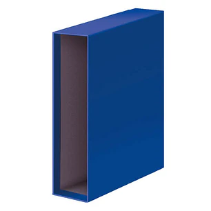 Dohe Funda Individual de Archivador - Para Tamaño A4 Lomo Ancho - Carton Forrado con Papel Impreso - Color Azul