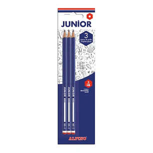 Alpino Junior Blister de 3 Lapices de Grafito HB con Cabecilla - Espacio para el Nombre