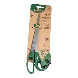 Faibo Tijeras de Oficina 25cm - Acero Inoxidable - Empuñadura Ergonomica - Punta Roma - Color Verde Oscuro