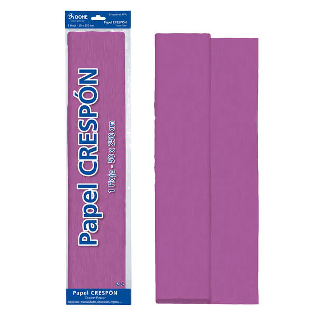 Dohe Papel Crespon de 30g - Crepado al 60 % - Ideal para Manualidades y Decoracion - Hoja de 50x250cm 1