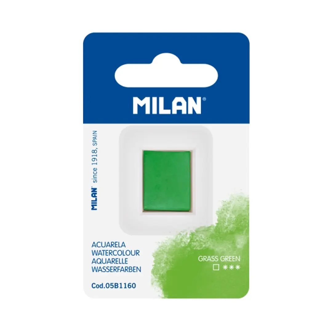 Milan Art Acuarela de Recambio - Medio Godet - Color Verde Claro 1