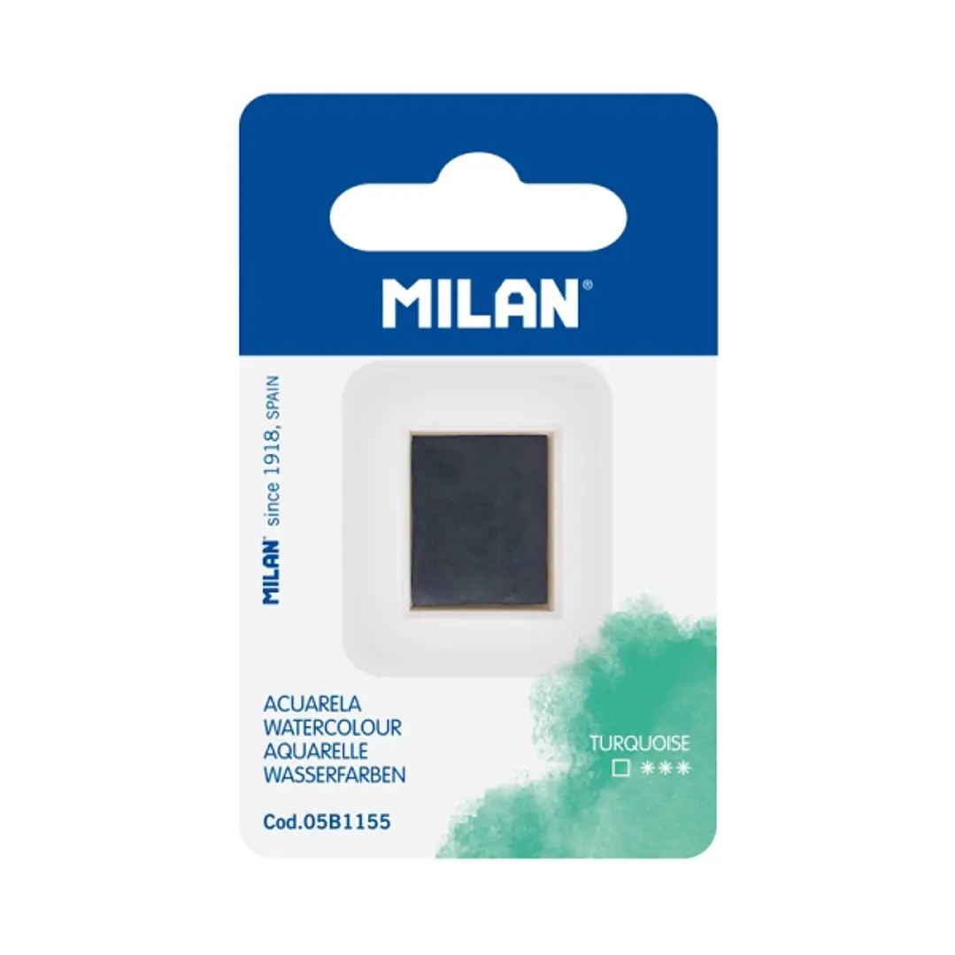 Milan Art Acuarela de Recambio - Medio Godet - Color Turquesa 1