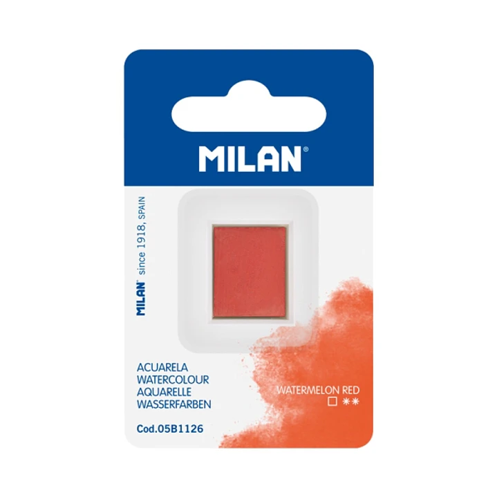 Milan Art Acuarela de Recambio - Medio Godet - Color Rojo 1