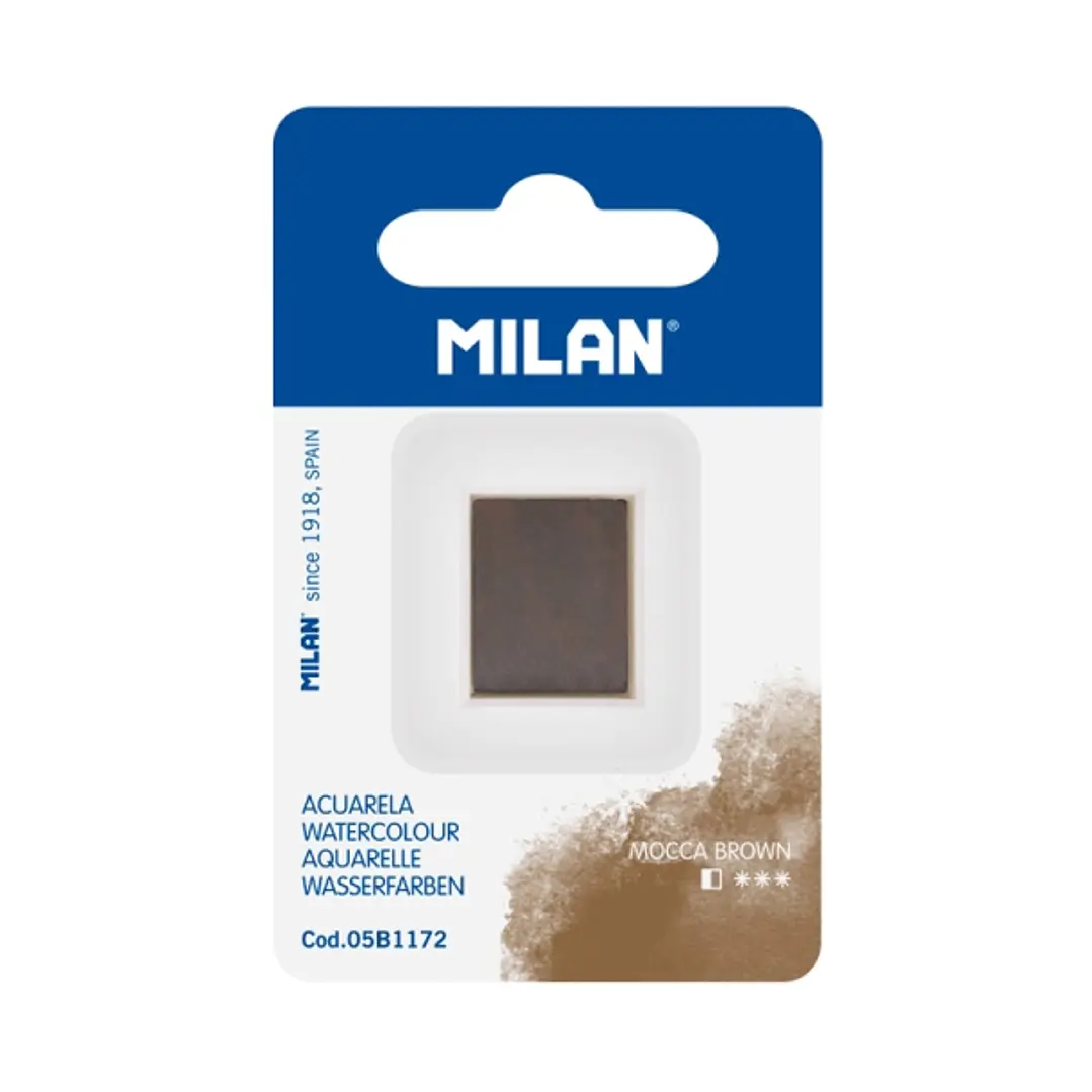 Milan Art Acuarela de Recambio - Medio Godet - Color Marron 1