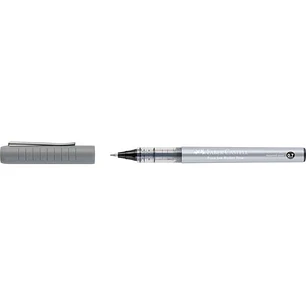 Faber-Castell Roller Free Ink Boligrafo de Tinta Liquida - Punta Conica 0,7mm - Ancho de Linea Fino - Clip de Metal - Color Negro